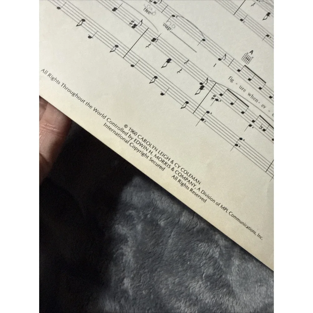 song sheet HEY LOOK ME OVER from musical 